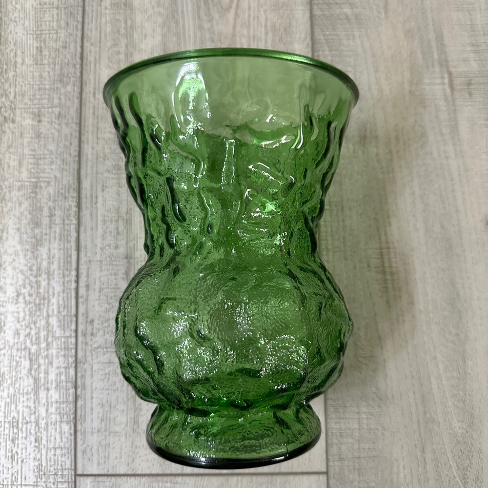 Vintage EO Brody Bright Green Indiana Glass Bouquet Vase 1970’s - Picture 4 of 9